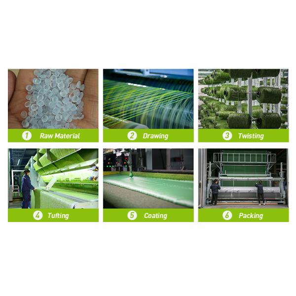 25-60mm Pile Height Artificial Grass Interlocking Tiles with Double PP NET PU Backing