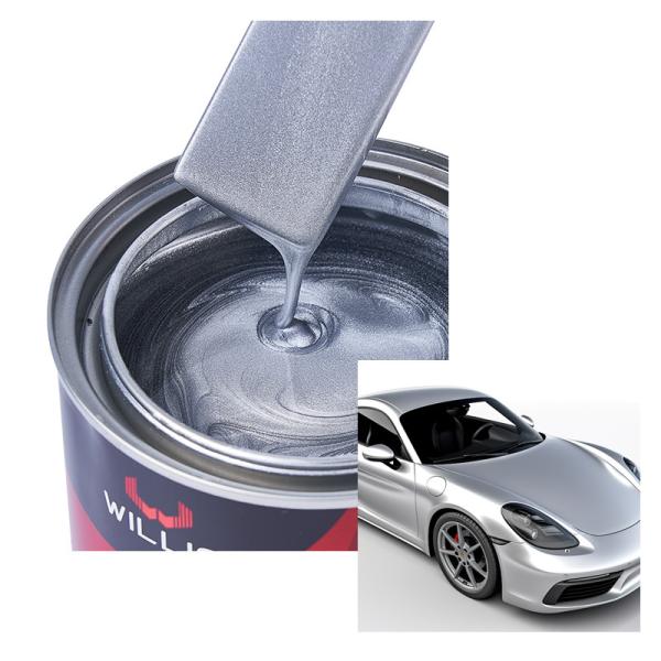 Refinish Sparking Silver Metallic Automotive Paint Powder Coating 1K Basecoat