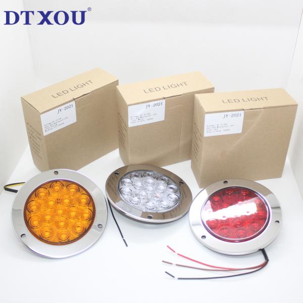 Clear lens 4" Round LED Truck Tail Lamps for wholesale