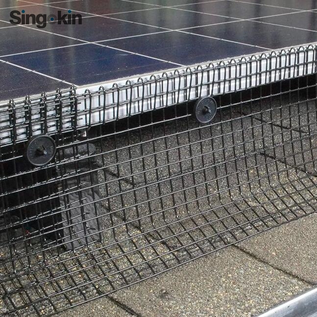 1/2 Inch Aperture PVC Welded Wire Mesh with Black Vinyl Coating for Solar Panel Protection