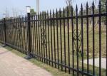 Powder Coated Security Picket Tubular Steel Fence , Ornamental Fence Panels
