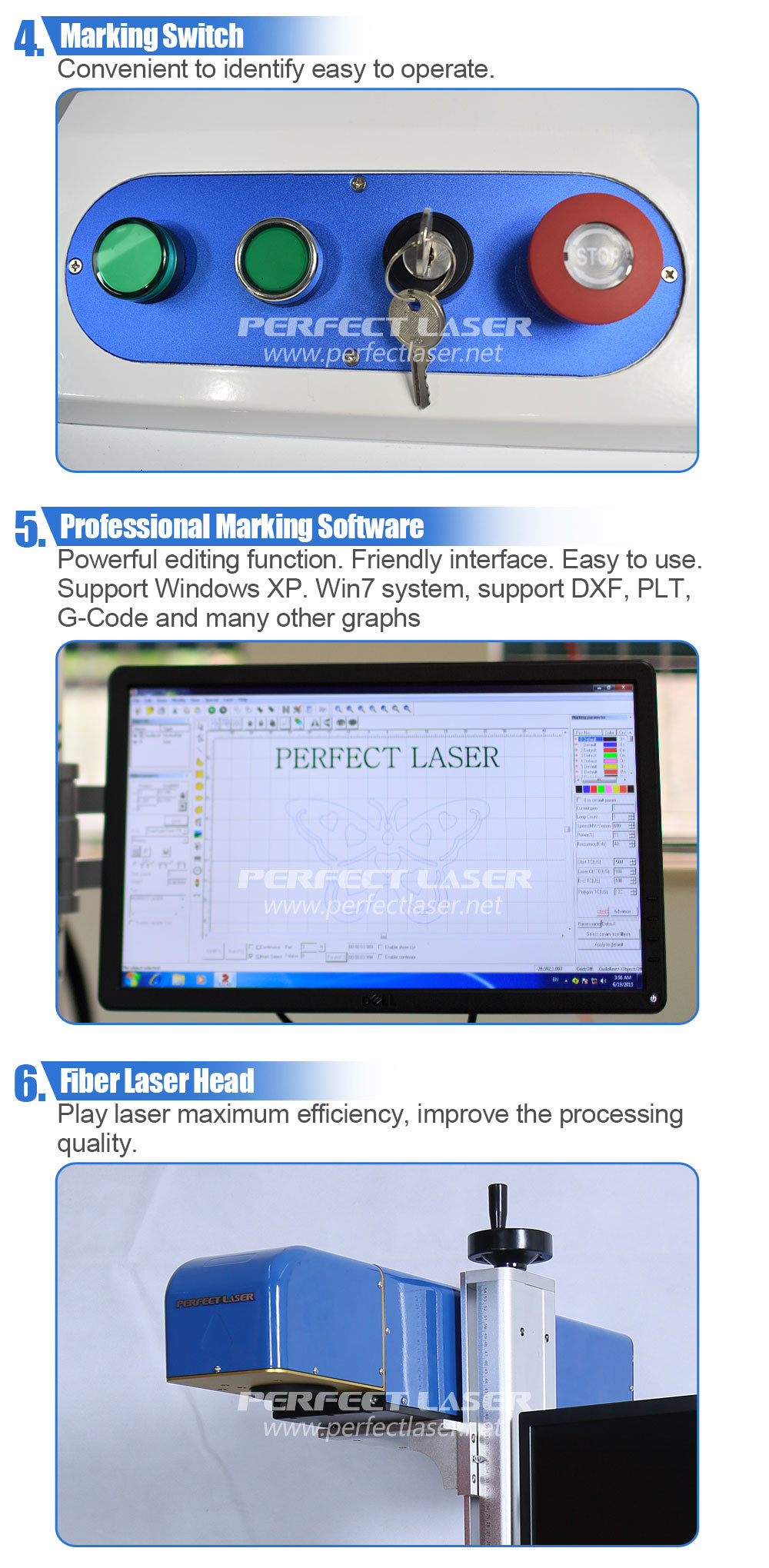 20w Lamp Bulb Rotary Fiber Laser Marking Machine Multi - station