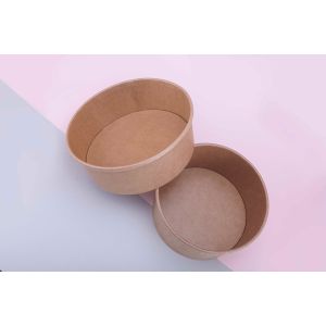 Quality Eco-Friendly Disposable Kraft Paper Soup Fruit Bowl With Lid wholesale