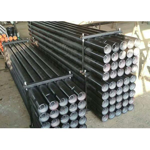 Remet Threads 6m Length DTH Hammer Double Wall Drill Pipe , 4 Inch Drill Pipe