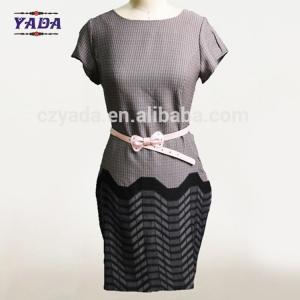 Quality Women slim fit bodycon print border design China dress fashion woman clothes women ladies for sale wholesale