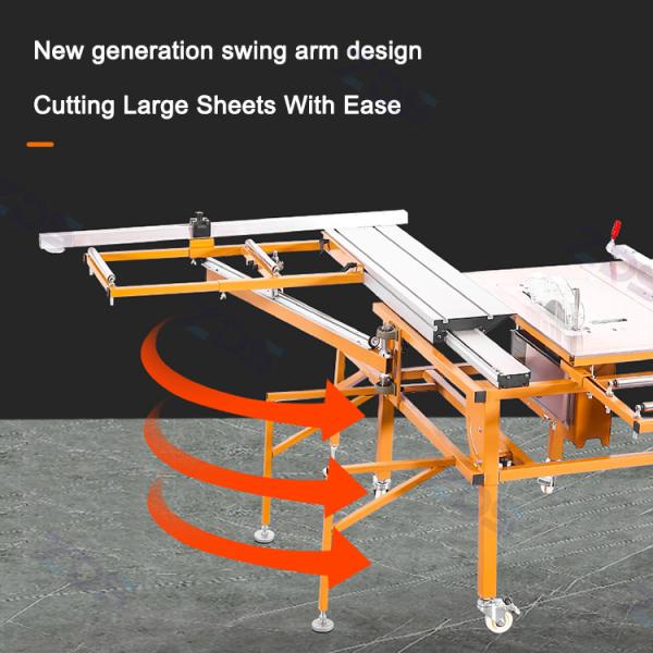 Portable Small Mini Sliding Table Saw Machines 45 Degree Double Blade Panel 440v