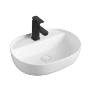 Countertop Ceramic White Oval Lavabo Hand Wash Basin for Bathroom Washroom