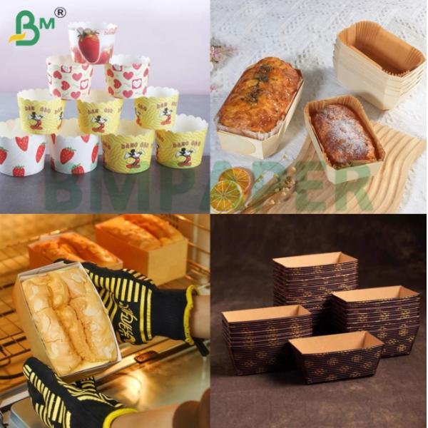 60g 70g Non-Defrmation White Brown No Odor Muffin Liner Paper For Tray Liner Muffin Paper Packing 