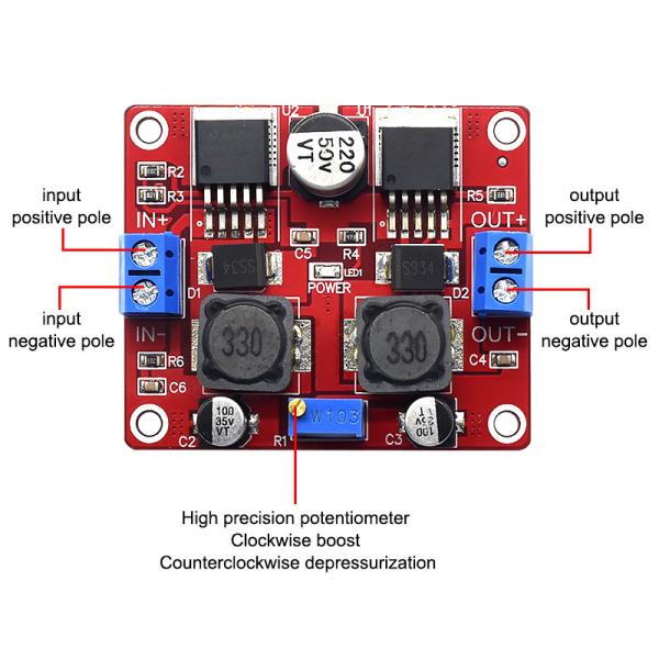 CA-2577 DC-DC Automatic Voltage Regulation Module Compatible With Solar Panel LM2596S 3A Step Down/Up Module