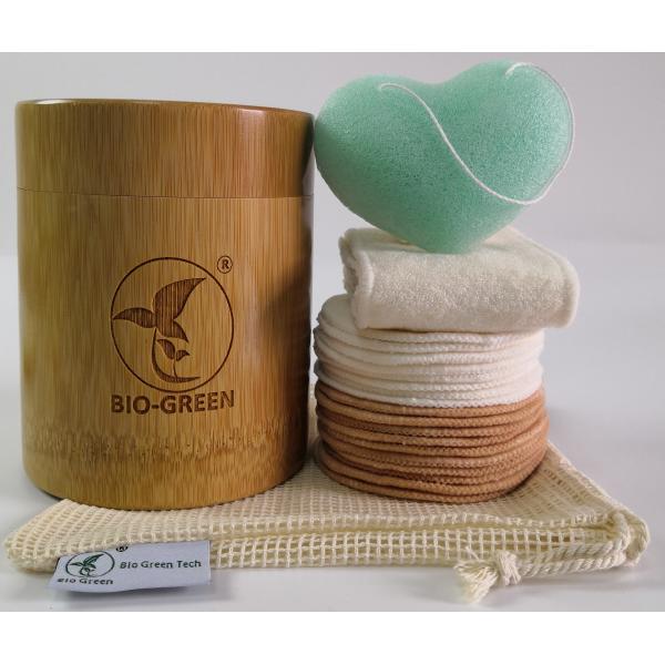 Multi Functional Bamboo Reusable Makeup Pads , Soft Facial Make Up Remover