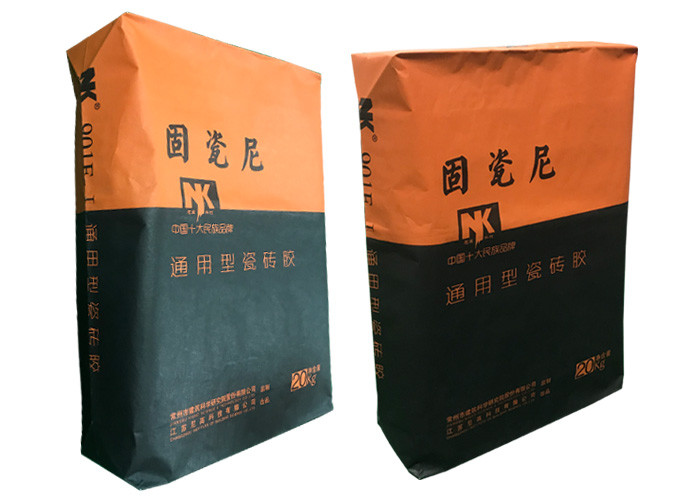 25 KG 50 KG Pasted Kraft Paper Valve Sack For Packaging Tile Glue