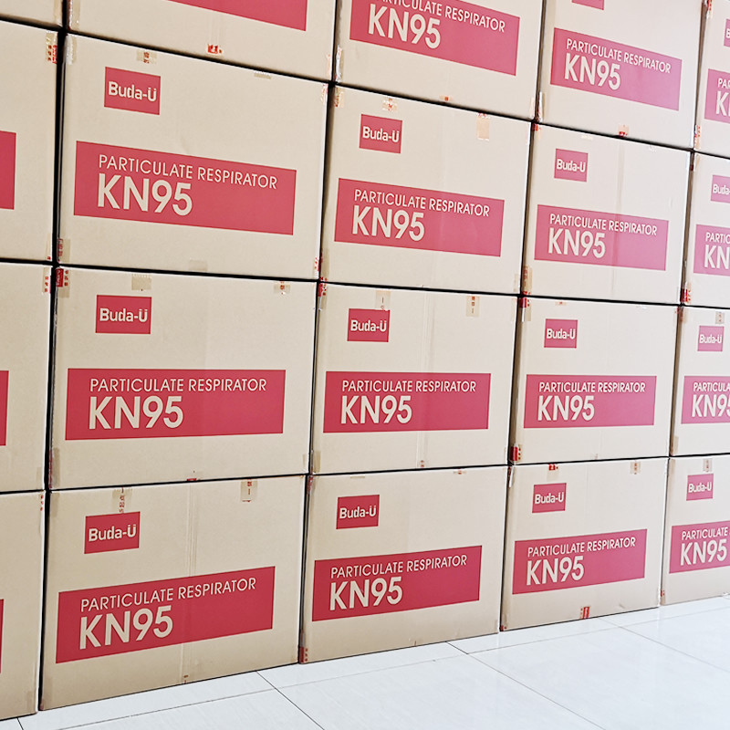 High Filtration Rate KN95 Particulate Respirator Mask 5 Layers With Earloops Embossing