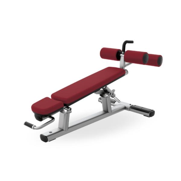 Commercial Home Gym Machine Adjustable Decline Abdominal Crunch Bench with Back Extension Steel Medium Loader