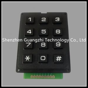 China 12 Key ABS Plastic Pin Code Keypad 3 * 4 Matrix 4 Core Aviation Connector on sale