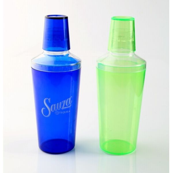 22oz Leakproof Plastic Drink Mixer Plastic Cocktail Shaker With Measurements Markings