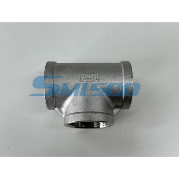 304 Stainless Steel Casting Tee Threaded NPT Class 150 Fitting