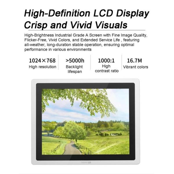 ZXTLCD Industrial High-Definition LCD Screen 21.5 Inch Capacitive Touch Screen All-in-One Embedded Computer Waterproof PC