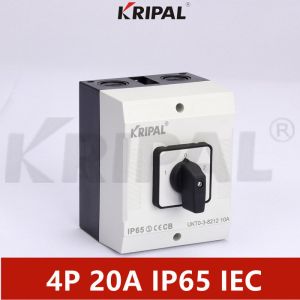 China 20A 4 Pole IP65 IEC standard Electrical Waterproof Changeover Switch on sale