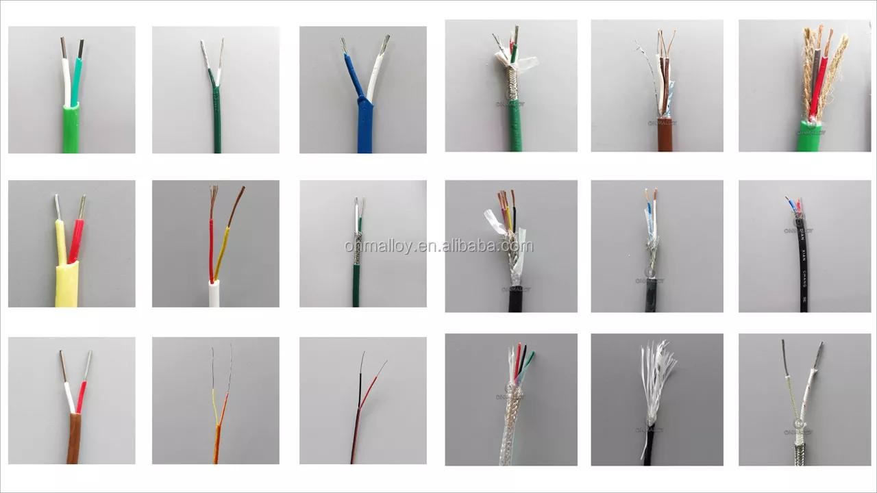 Diameter 0.4mm X 2 Type K Red And Yellow PFA Insulated Extension Cable