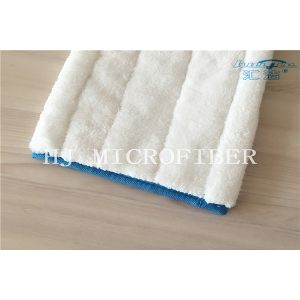 White Color Microfiber Machine Knitted Fabric Mop Heads Mop Replacement Pads For Home Cleaning