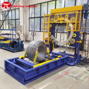 Quality Plastic Pipe Coil Packing Wrapping Machine Automatic Vertical With Trolley wholesale