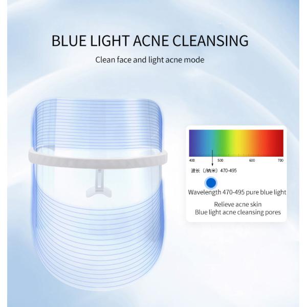470nm To 495nm Blue LED Light Therapy Mask Restrict Acne Inflammation
