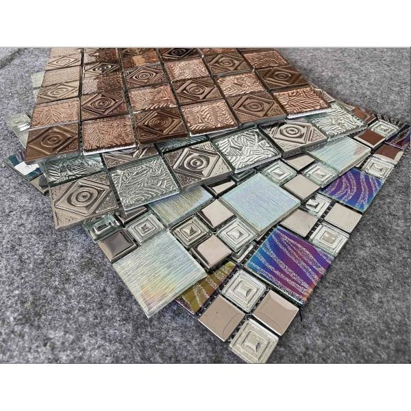 300x300mm Metal Glazed Glass Mosaic Tile for Swimming Pools