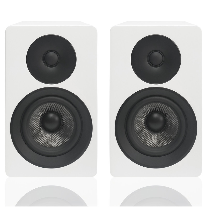 Compact 2 Way Bookshelf Speakers 4 Inch Surround Sound Woofer Speakers For Home Theater