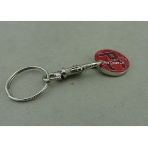 Supermarket Trolley Tokens Key Chain Brass Stamped Customized