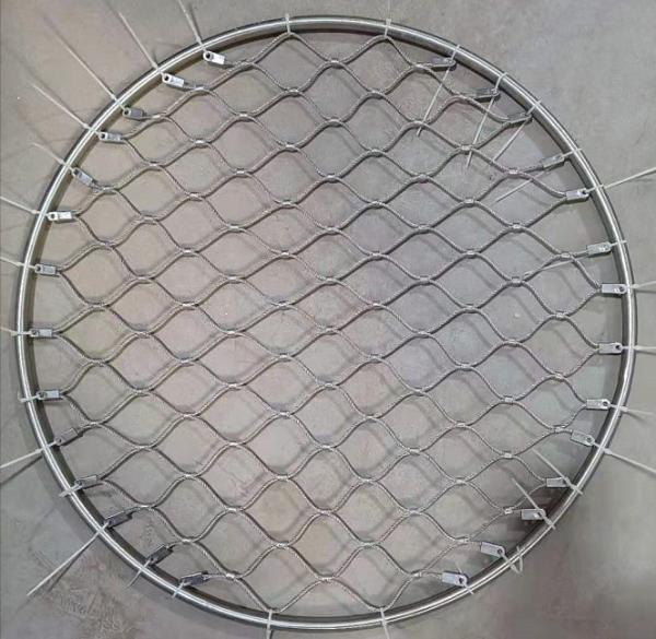 Architectural Flexible Webnet Stainless Steel Ferrule Rope Mesh 7x19 Mesh