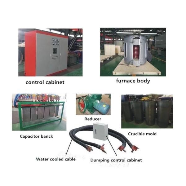 Brass Ingot Producing Induction Melting Furnace Automatic Tilting 1200C Oven