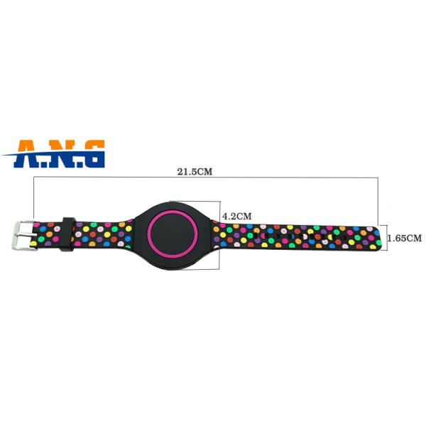 Colorful PVC Rfid Silicone Bracelet with LED Light Watch , Event and Concert USE