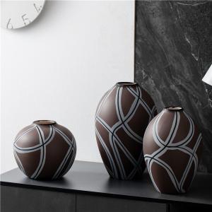 China Minimalist Handmade Art Vase Office Living Room Decor Ceramic Flower Vases For Home Decor on sale