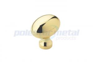 China Cabinet Knobs And Handles / Polished Brass Zinc Alloy Modern Oval Cabinet Knob on sale