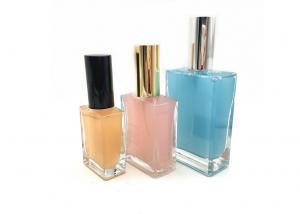 China 100ml Refillable Glass Perfume Bottle , Custom Color Refillable Glass Scent Bottles on sale