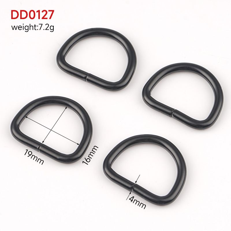 No Welded 19mm D Rings Bag Hardware Backpack D Ring Straps Iron Metal D Ring for Pet
