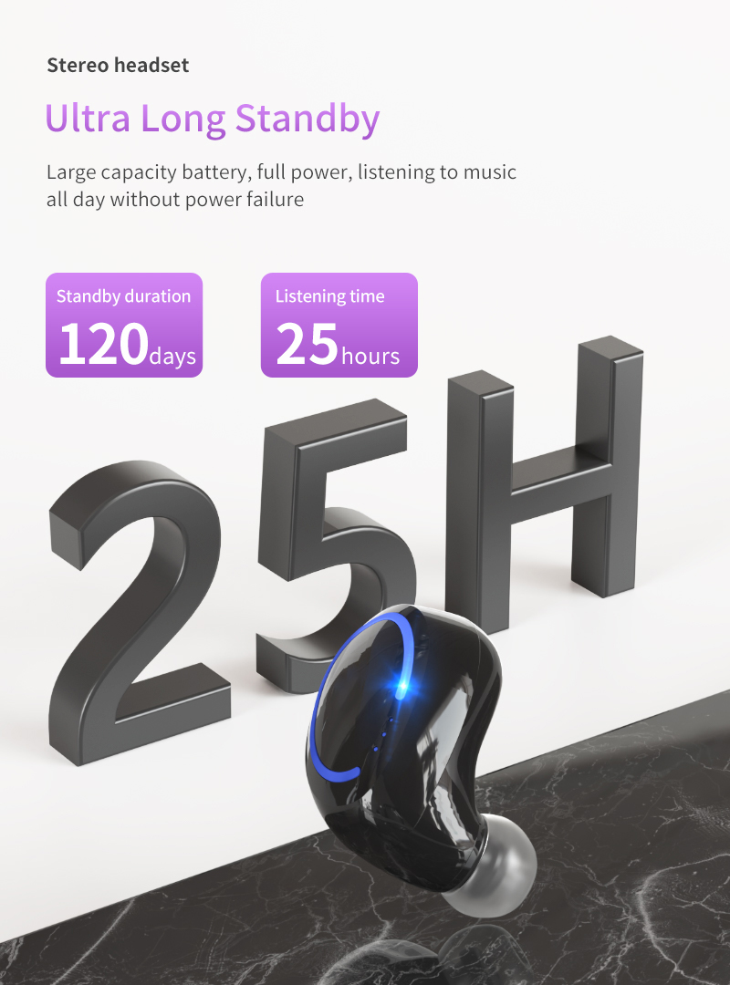 True Wireless In Ear Sports Earphone for Business Running Meeting 6983D Chipset Model