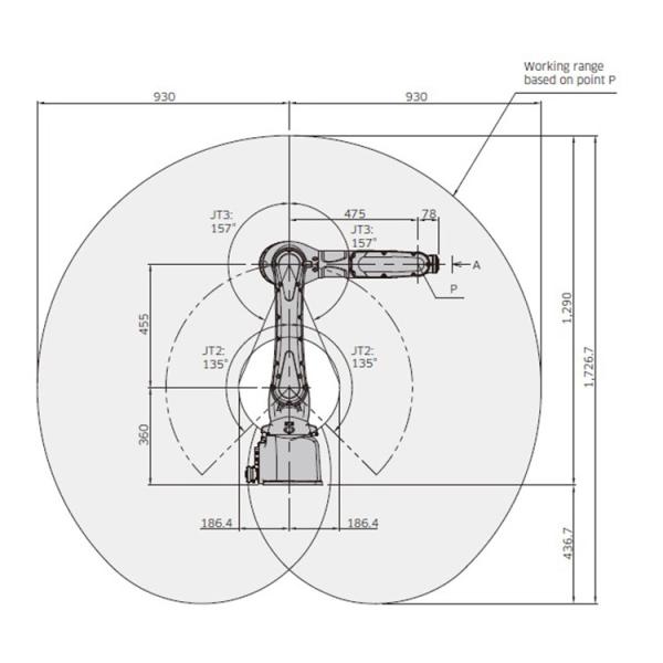 Cnc Articulated Packaging Chinese Robot Arm Kit 930mm Reach Payload 7kg