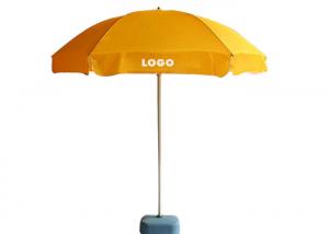 Quality Retractable Rod Windproof Beach Umbrella , Promotional Beach Umbrellas Two Layers wholesale