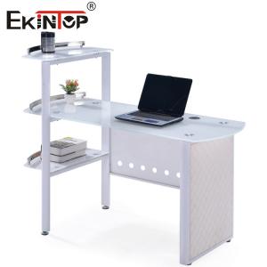 Quality Blue White Glass Office Table With 8mm Desktop Customized wholesale