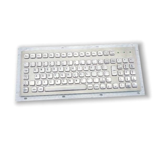 SUS304 Stainless Steel Panel Mount Keyboard Industrial Keyboard IP65 waterproof