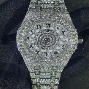 Quality Eco Friendly Moissanite Diamond Watch VVS Moissanite Bling Mens Diamond Watches wholesale