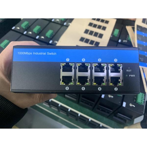 E-Mark Ethernet Switch 8 Port 100/1000M Auto Sensing Industrial Grade Unmanaged