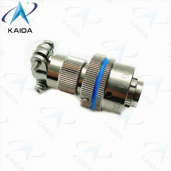 4 Contacts Plug Circular Electrical Connector Electroless Nickel Round Wire Connectors
