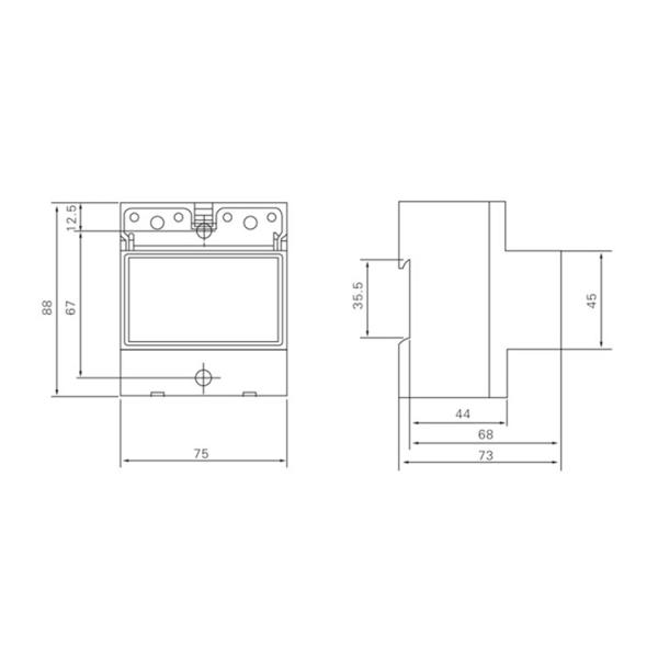 single phase kwh 1 phase din rail narrow mounted digital energy meter