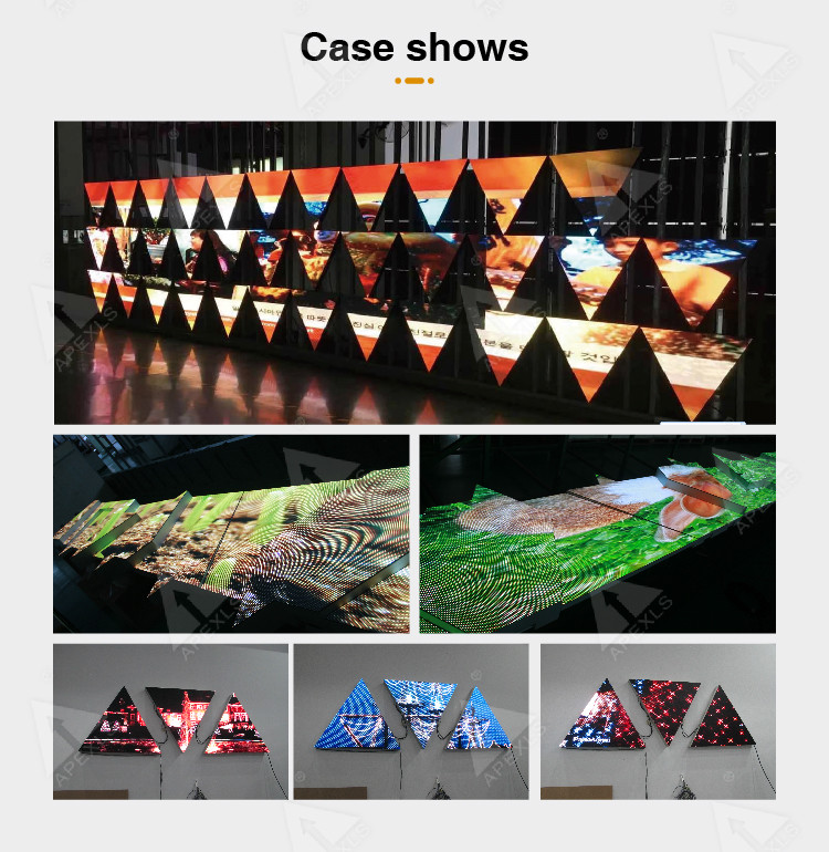 Creative Triangle LED Display P6 Full Color LED Display Customized Cabinet