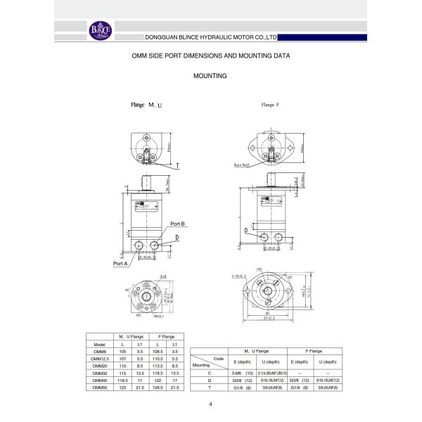 Danfoss 151G0003 151G0006 Omm32 Motor Fit Hydrualic Machinary Parts
