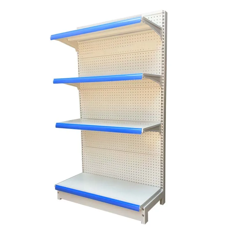 Factory Customized Color Size White Supermarket Shelves Gondola Shelving Pharmacy Shelves