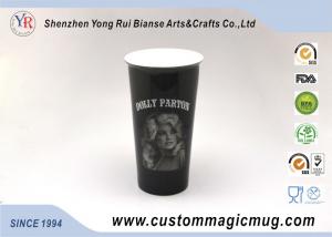China Color Changing Ceramic Double Walled Travel Mug Provied Customized Logo Pringting on sale