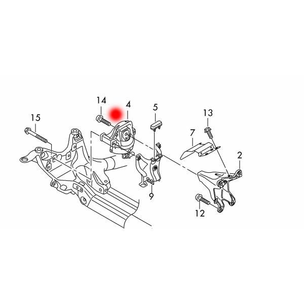 OEM 8R0199381AK 8R0199381AP Engine Mount For Audi A5 CONVERTIBLE